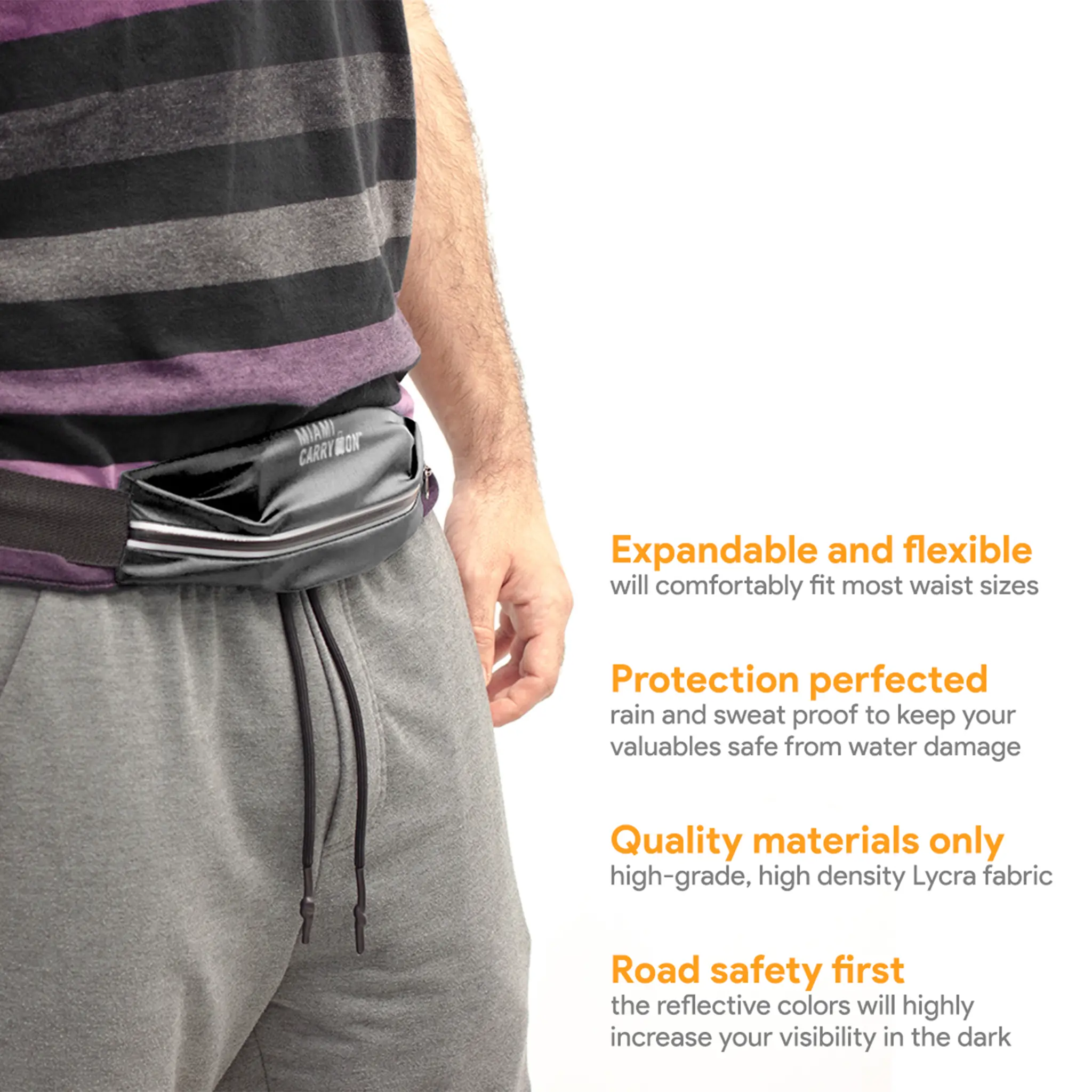 Water-Resistant Workout Belt Bag